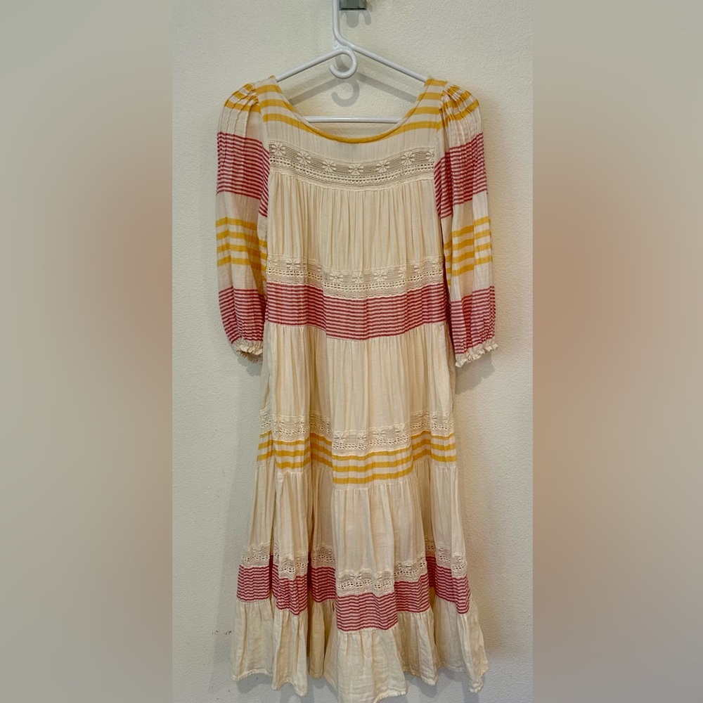 Sundance Yellow and Cream Lace Dress - Picture 2 of 3